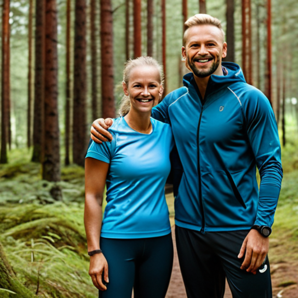 Unique Training Philosophy**

"A personal trainer, outdoors in a lush Swedish forest, smiling confidently. They are wearing appropriate athletic wear, fully clothed. The scene embodies nature and well-being. Focus on conveying authenticity and connection to nature. Safe for work, appropriate content, professional, family-friendly, perfect anatomy, natural proportions."

**