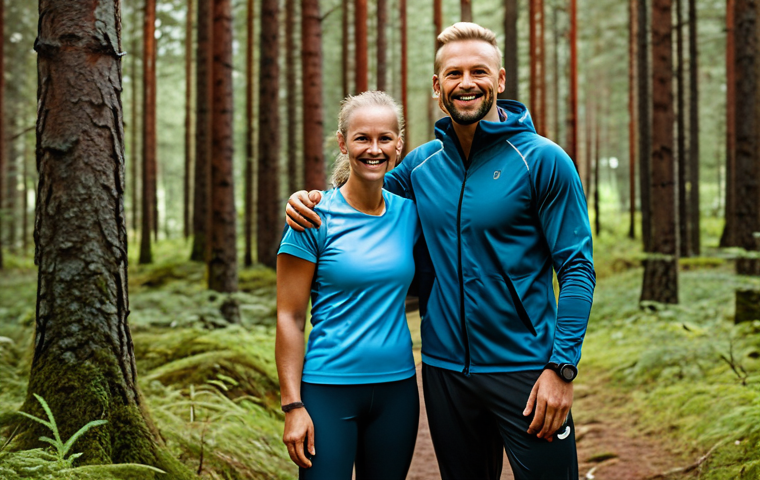 Unique Training Philosophy**

"A personal trainer, outdoors in a lush Swedish forest, smiling confidently. They are wearing appropriate athletic wear, fully clothed. The scene embodies nature and well-being. Focus on conveying authenticity and connection to nature. Safe for work, appropriate content, professional, family-friendly, perfect anatomy, natural proportions."

**